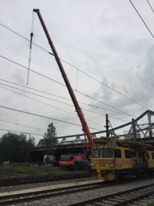 Akcja odbyła się na torach w Gliwicach - nasze żurawie często są tam wynajmowane.