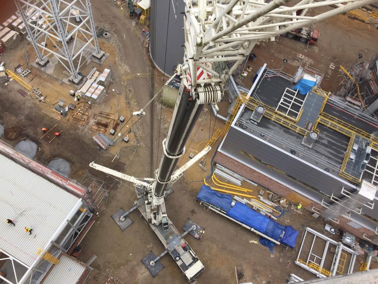 Prace na terenie elektrociepłowni Jaworzno.