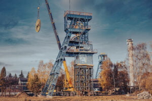 Demontaż szybu kopalnianego w Piekarach Śląskich - zdjęcia z akcji. Grudzień 2022